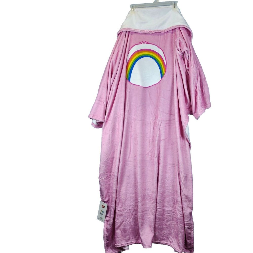 Care Bears Cheer Bear Wearable Long Sleeve Comfy Fluffy Throw Blanket One Size